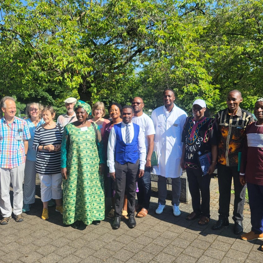 Delegation, Pfarrer Guthmann, Pfarrerin Trautmann und PD Dr. med. Clarence Pingpoh