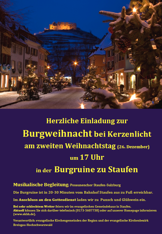 Plakat Burgweihnacht Staufen